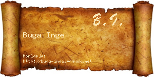 Buga Inge névjegykártya